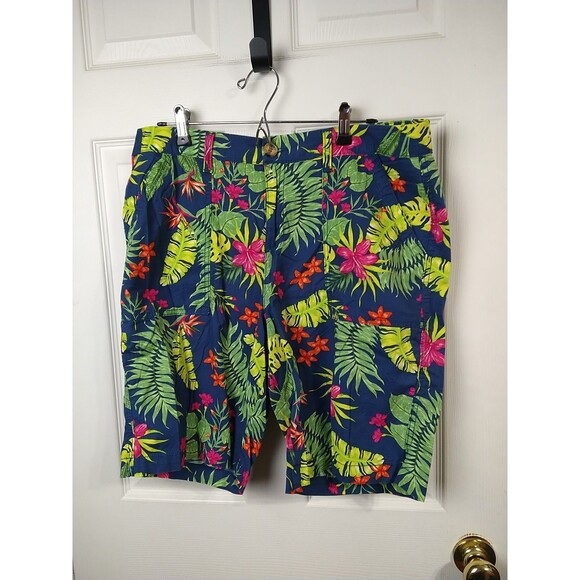 Style&Co Woman 14 Shorts Floral Hawaiian Vacation Casual Chico - Picture 1 of 10